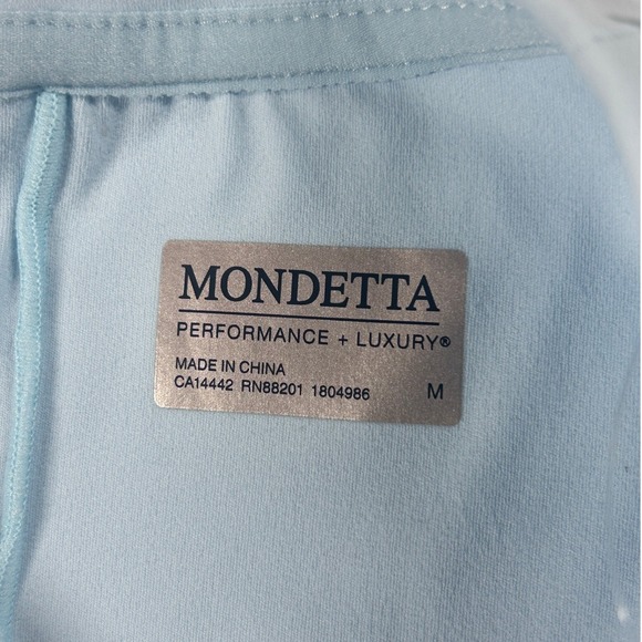 Mondetta Active Long Sleeve Top Polygiene Shirt Light Blue Medium NEW - Picture 7 of 10